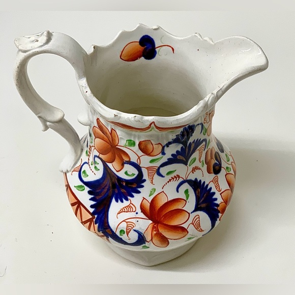 19th Century Antique Gaudy Welsh Eryri Pattern Soft Paste Jug Handled Pitcher - Picture 14 of 16